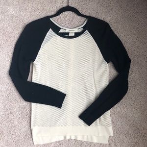 Black and white long sleeve